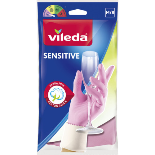 Перчатки латексные Vileda Sensitive, размер M